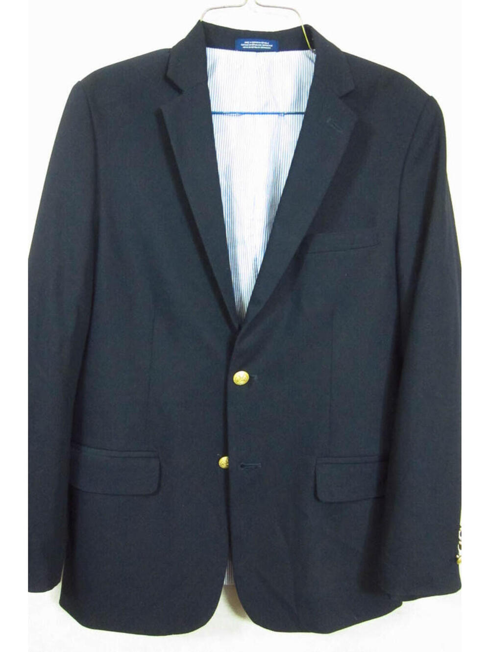 NEW Boy's Izod Navy Blue Blazer Sport Coat Golden Buttons Size 16 NWOT